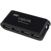 LOGILINK UA0085 USB2.0 4-PORT HUB WITH POWER SUPPLY BLACK