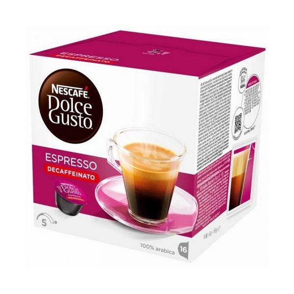 Κάψουλες Καφέ με Θήκη Nescafe Dolce Gusto 60658 Espresso Decaffeinato (16 uds)