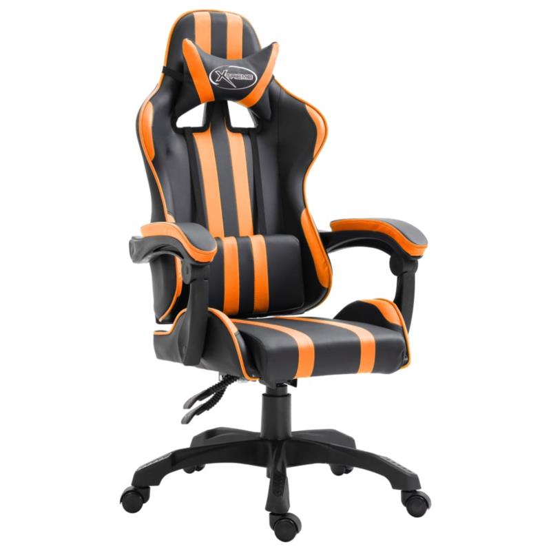 vidaXL Καρέκλα Gaming Πορτοκαλί από Συνθετικό Δέρμα