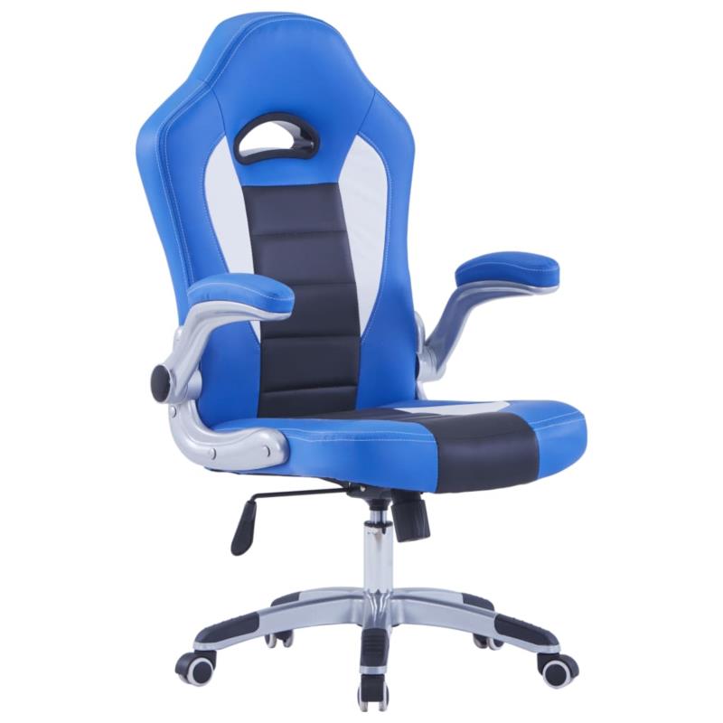 vidaXL Καρέκλα Gaming Μπλε από Συνθετικό Δέρμα