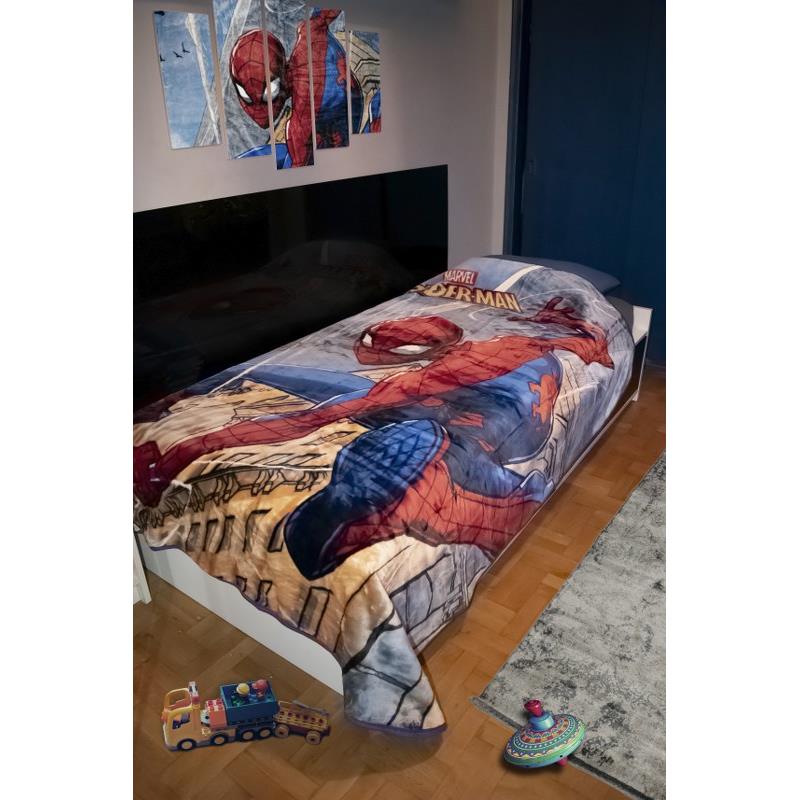 Κουβέρτα Βελουτέ Μονή 160x220εκ. Spiderman 511 Digital Print Disney Dimcol (Ύφασμα: Polyester) - Disney - 2520225605251199