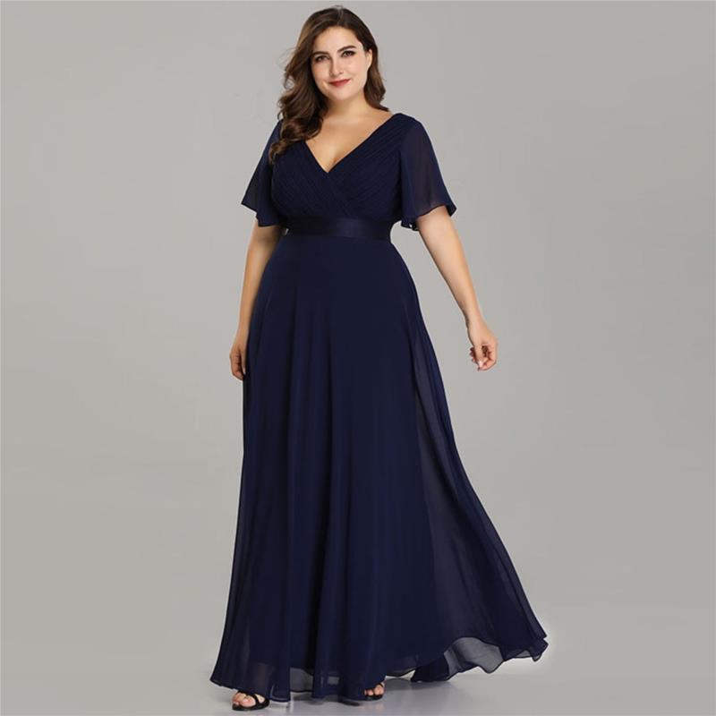 ΑΜΕΣΑ ΔΙΑΘΕΣΙΜΟ: Κοντομάνικο μακρύ μπλε φόρεμα TANYA NAVY (ΝΟΥΜΕΡΑ ΜΕΧΡΙ 7XL)