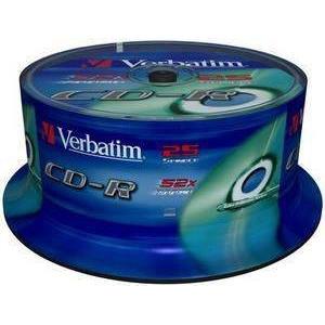 VERBATIM CD-RECORDABLE 80MIN - 700 MB EXTRA PROTECTION 52X CAKEBOX 25