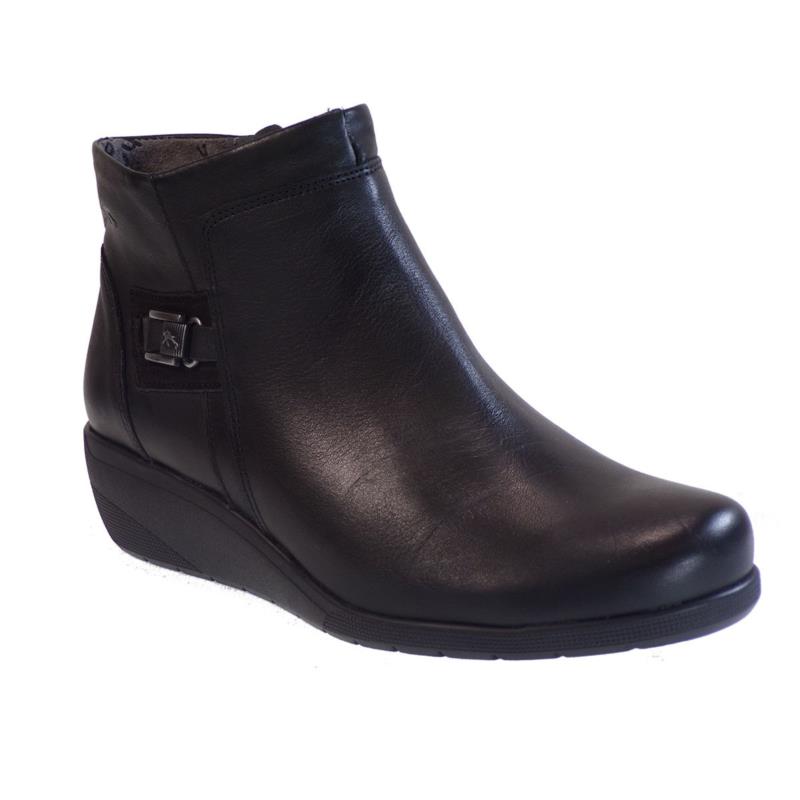 Fluchos Femme Γυναικεία Παπούτσια Μποτάκια F0595-34559 Μαύρο Δέρμα