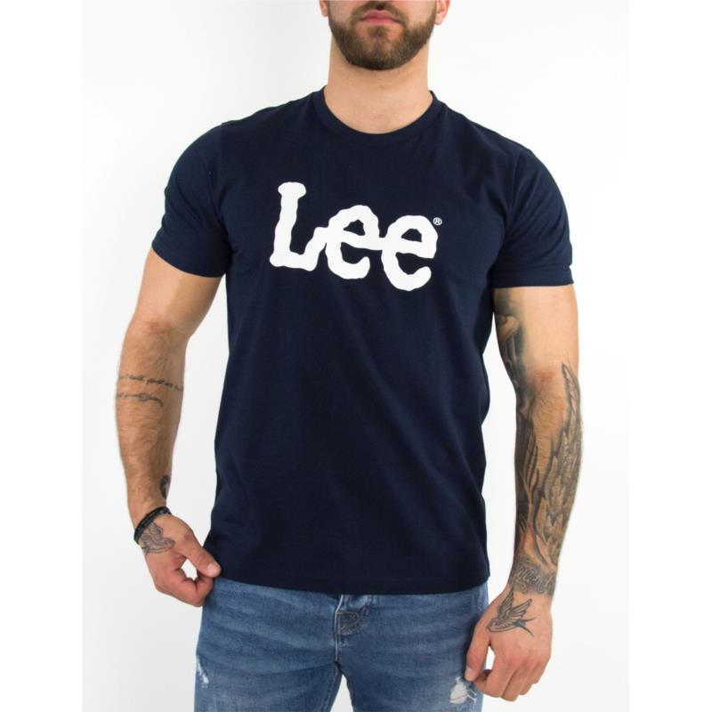 Lee Wobbly Logo Tee ανδρικό μπλουζάκι μπλε σκούρο L65QAIEE