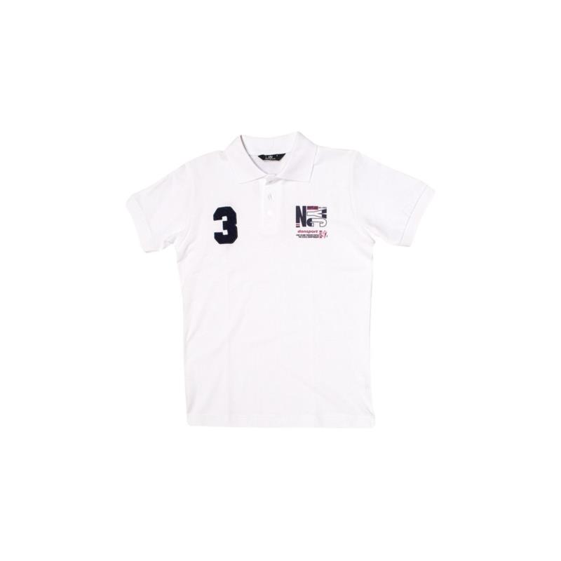 Dansport Ανδρικό Μπλουζάκι Με Γιακά | 22079-λευκό