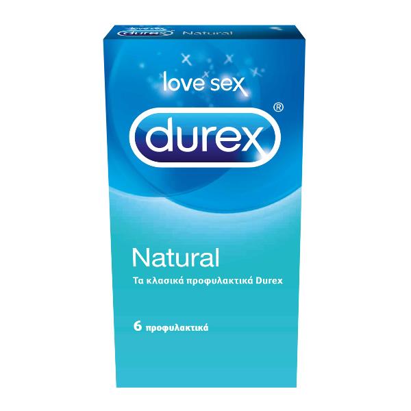 Durex Condoms Natural (6 Ευκολοφόρετα Προφυλακτικά)