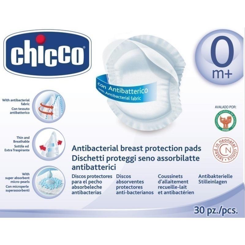 Chicco Επιθέματα Στήθους Αντιβακτηριακά 30 τεμάχια (61779-00)