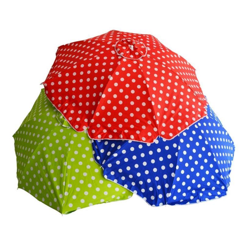 Ομπρέλα Θαλάσσης Πουά Μέταλλο/Polyester 2m Σε 4 Χρώματα