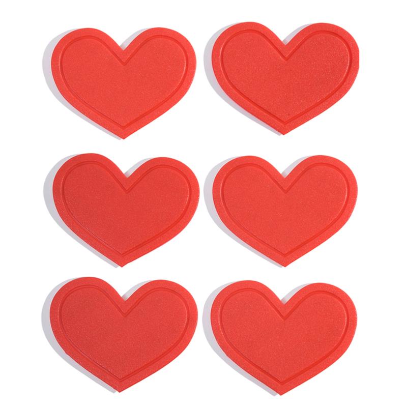 Αντιολισθητικά Πατάκια Μπανιέρα Σχέδιο Καρδιά Σετ 6 Τμχ 00523.001