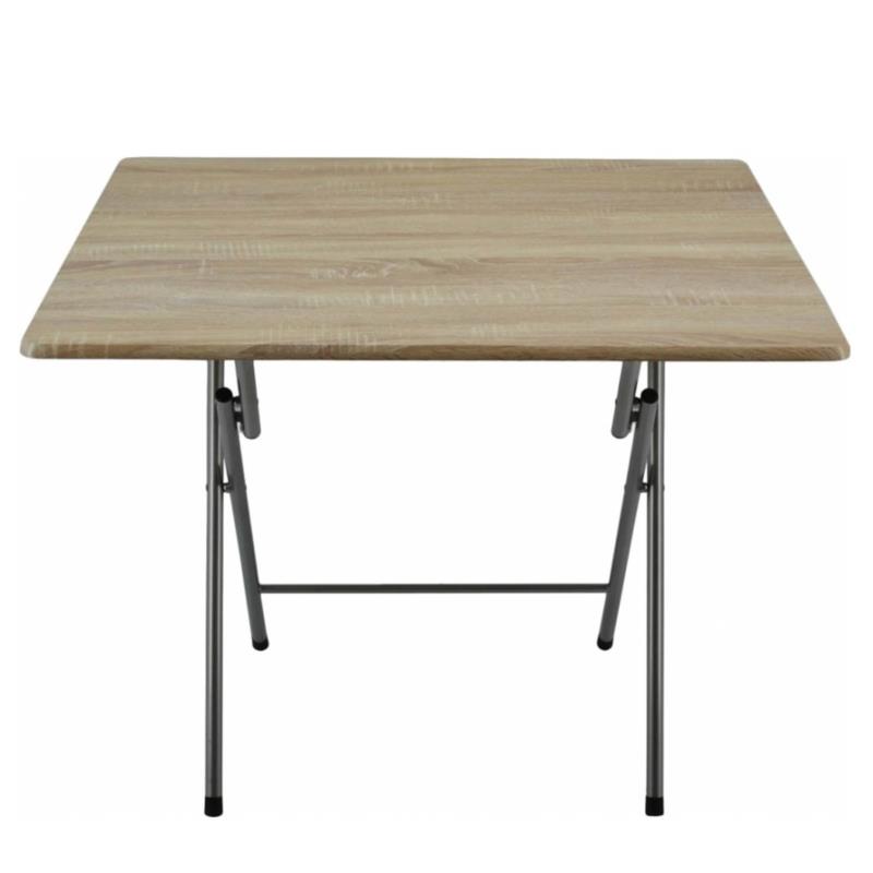 Τραπέζι Σπαστό Μεταλλικό/Ξύλινο Χρώμα Οξιάς 70x70cm 781676