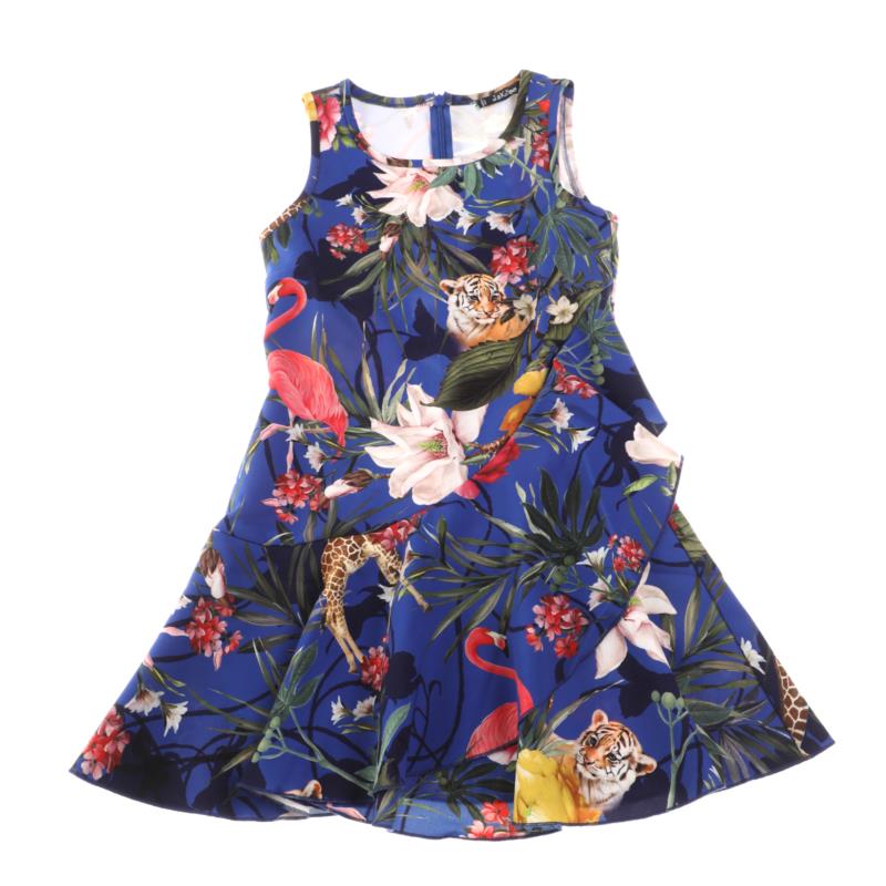 JAKIOO - Παιδικό φόρεμα JAKIOO ABITO VOILE ST.JUNGLE εμπριμέ