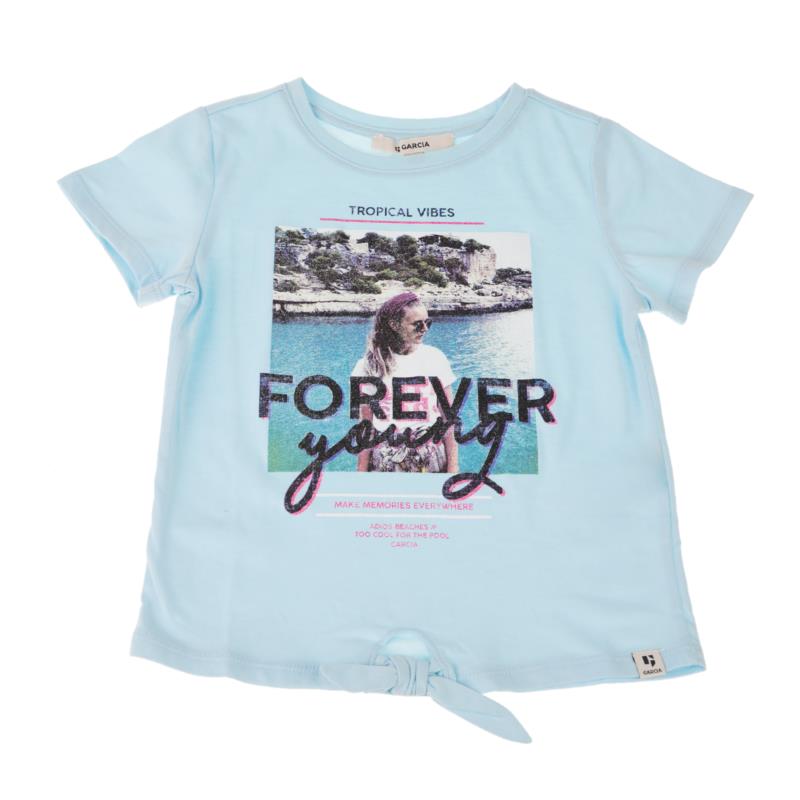 GARCIA JEANS - Παιδικό t-shirt για κορίτσια GARCIA JEANS γαλάζιο