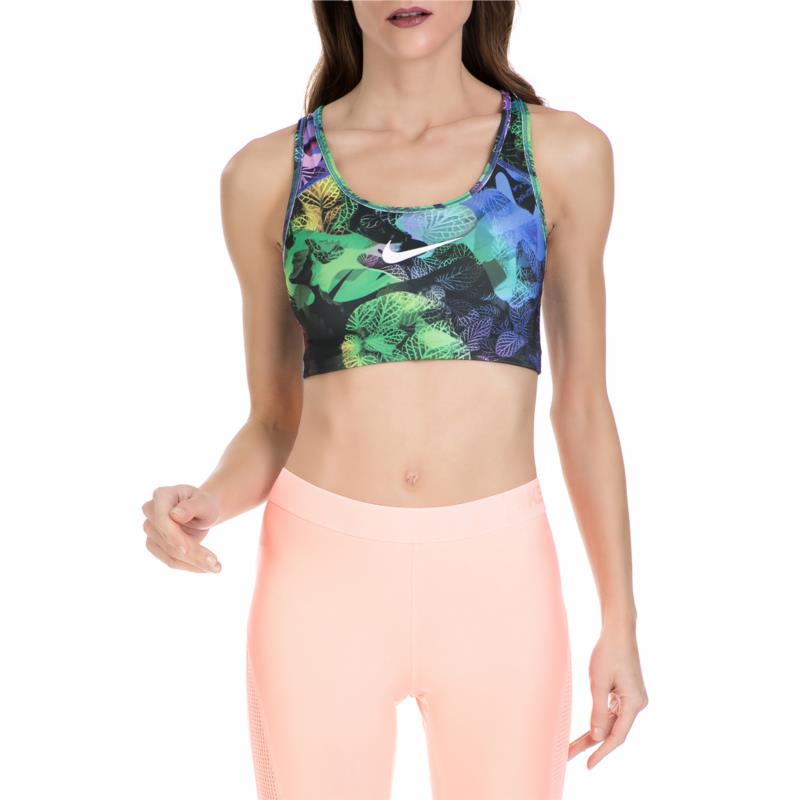 NIKE - Γυναικείο αθλητικό μπουστάκι Nike Pro Classic Swoosh Hydra πολύχρωμο
