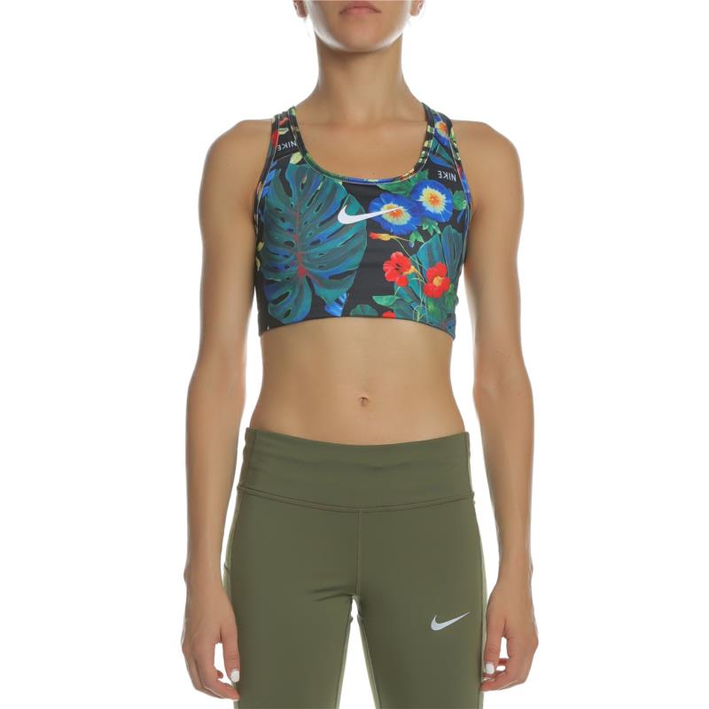 NIKE - Γυναικείο αθλητικό μπουστάκι NIKE SWOOSH HYPER FEMME BRA με print