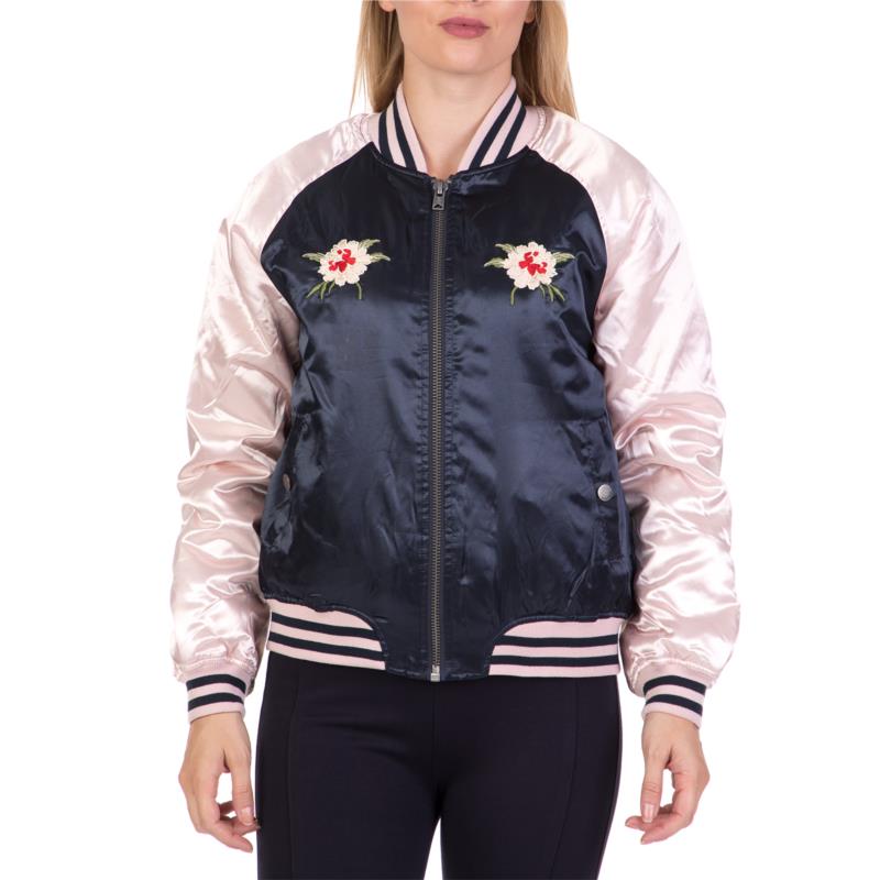 FUNKY BUDDHA - Γυναικείο bomber jacket FUNKY BUDDHA μπλε - ροζ