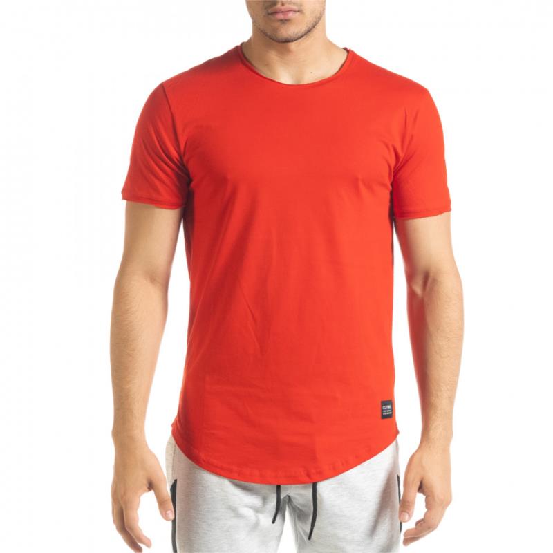 Ανδρική κόκκινη κοντομάνικη μπλούζα Clang