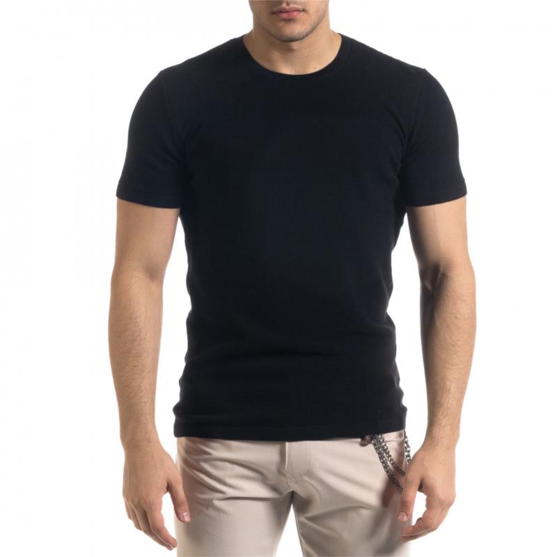 Ανδρική μαύρη κοντομάνικη μπλούζα Breezy