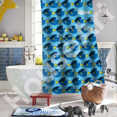 Μπλε μοτίβο από τη Ντόρυ Disney Κουρτίνες μπάνιου 150 x 180 cm