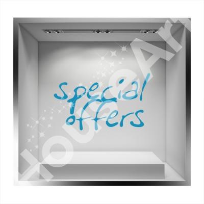 Χρωματιστά γράμματα Special offers Εκπτωτικά Αυτοκόλλητα βιτρίνας 25 x 42 cm