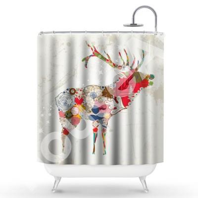 Τάρανδος ρετρό Παιδικά Κουρτίνες μπάνιου 150 x 180 cm