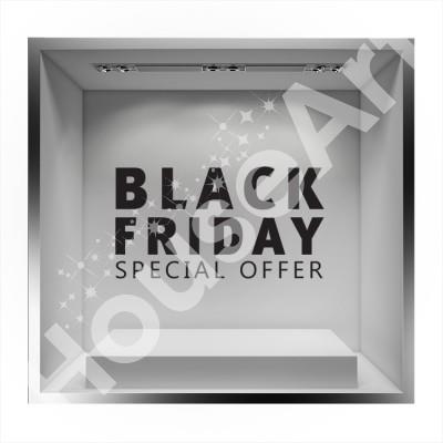 Black Friday Special Εκπτωτικά Αυτοκόλλητα βιτρίνας 27 x 50 cm