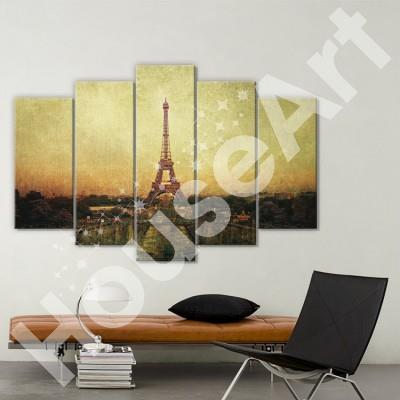 Vintage Πύργος του Άιφελ Vintage Multipanel 180x120 cm