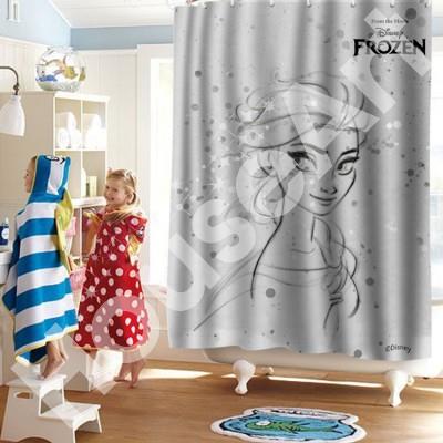 Γοητευτική Elsa , Frozen Disney Κουρτίνες μπάνιου 150 x 180 cm
