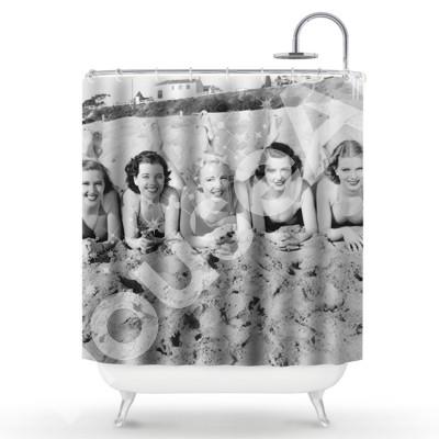 Κορίτσια στην αμμο Διάφορα Κουρτίνες μπάνιου 150 x 180 cm