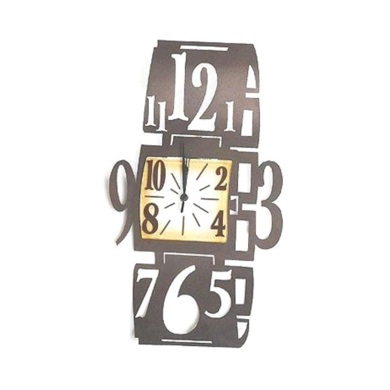 Ρολόι τοίχου Mainz χειροποίητο μεταλλικό με φυσητό γυαλί 28.9x53.8cm Moda Mostra MR340