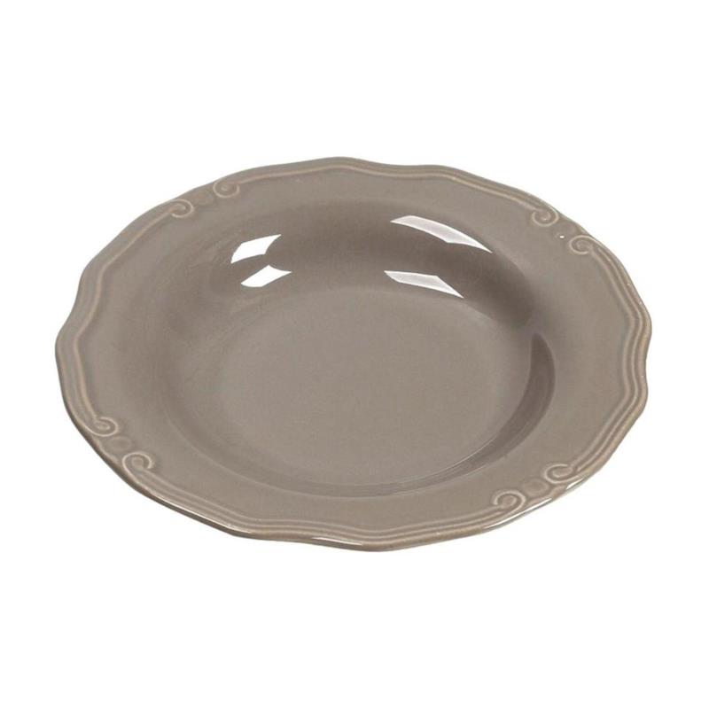 Πιάτο βαθύ Tiffany stoneware καφέ/γκρι 24x24x3.5cm Espiel RSG102K6